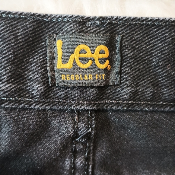 Lee Regular Fit Black Denim Straight Leg Jean Size 42x29 - Picture 12 of 12